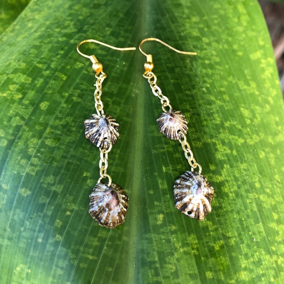 Jewelry - Opihi Shell Earrings - Double Layer